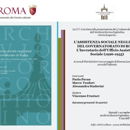 Presentazione del libro "L’Assistenza Sociale negli Anni del Governatorato di Roma: L’Inventario dell’Ufficio Assistenza Sociale (1926-1935)"