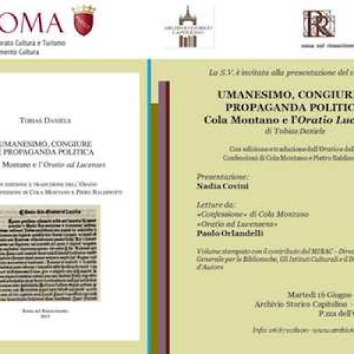 Presentazione del volume "Umanesimo, congiure e propaganda politica"